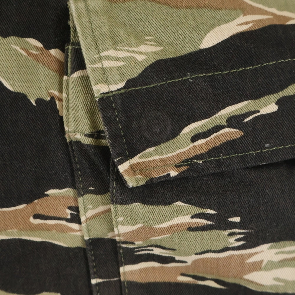 COMME des GARCONS(コムデギャルソン) 11AW Camo Cotton Drop Crotch Casual Pants 迷彩柄 タガーカモ ジョガーカジュアルパンツ カーキ