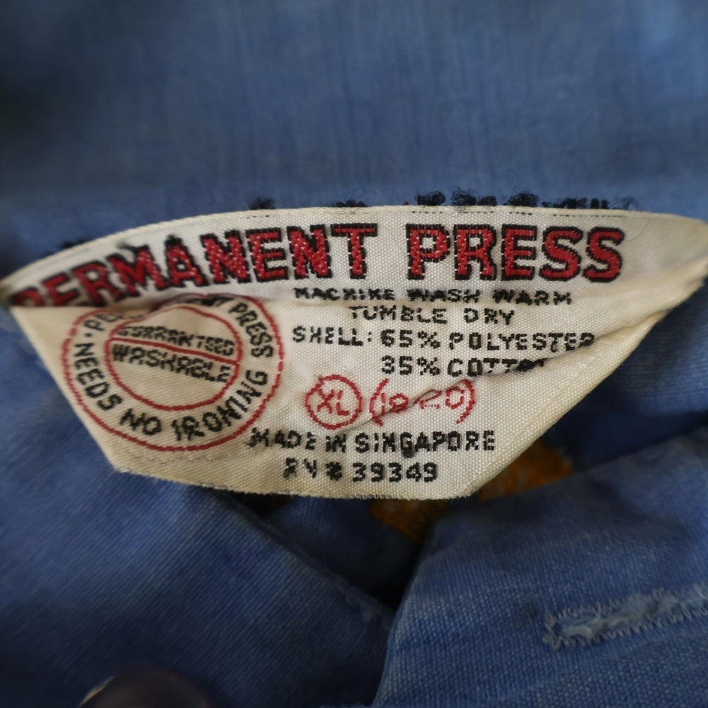 VINTAGE(ヴィンテージ) PERMANENT PRESS ジップアップスイングトップジャケット ライトブルー