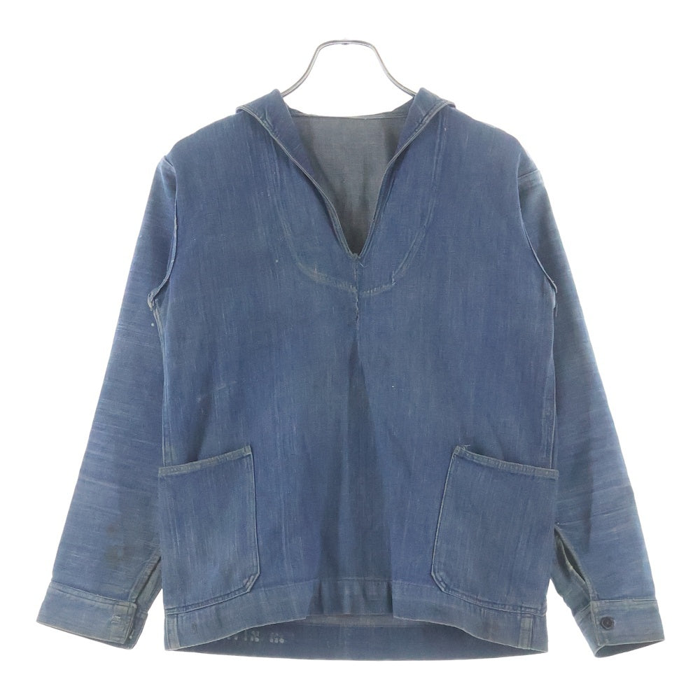 VINTAGE(ヴィンテージ) 10S U.S. NAVY SHAWL COLLAR DENIM PULLOVER SAILOR SHIRTS アメリカ海軍 ショールカラー デニム プルオーバー セイラー シャツ インディゴ