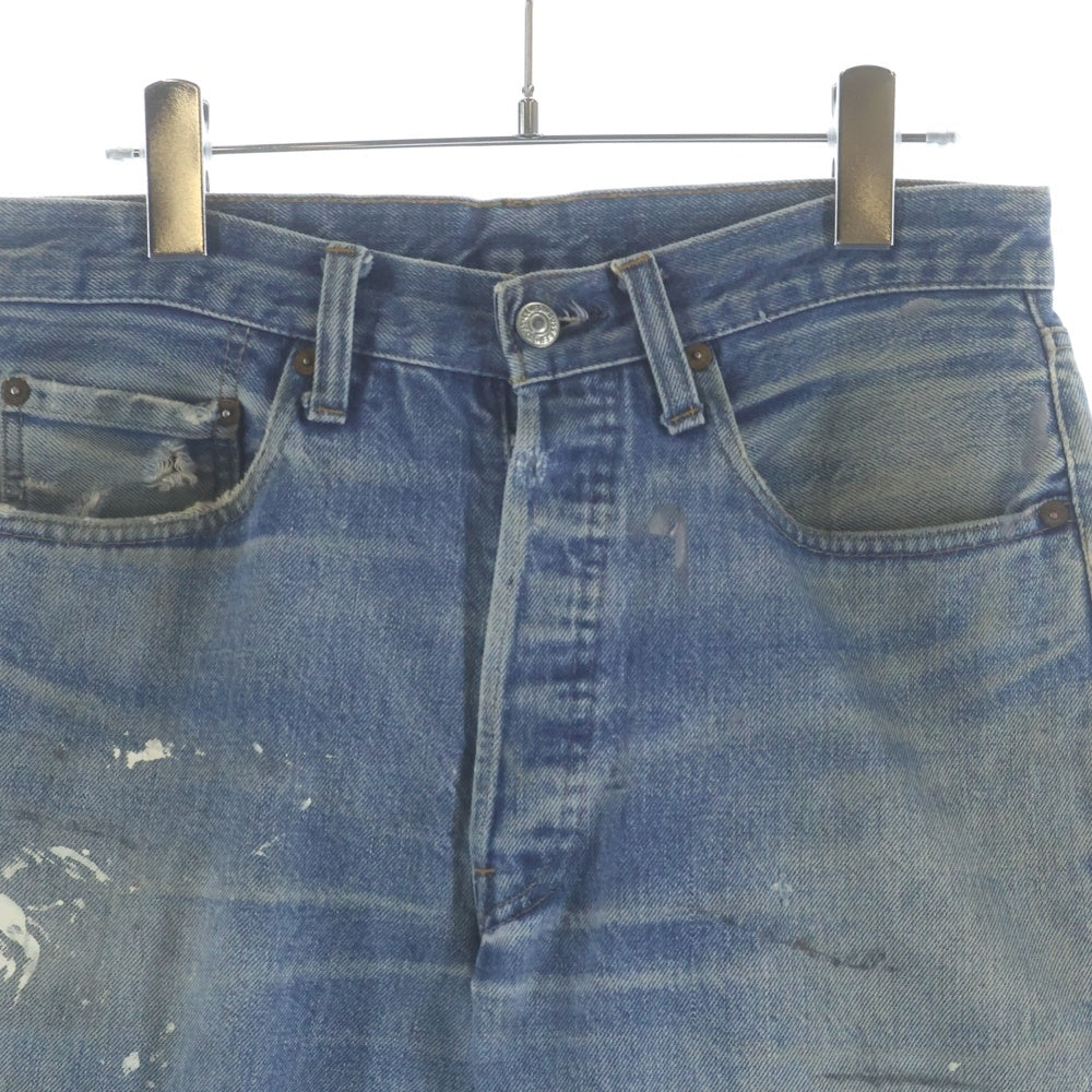 Levi's(リーバイス) 70s 501 66後期 smalle ボタン裏6 並行 チェーンステッチ ストレートデニム ブルー