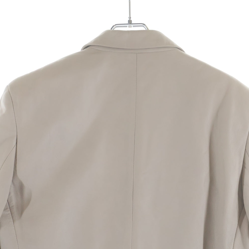VERSACE COLLECTION(ヴェルサーチコレクション) LAMB LEATHER TAILORED JACKET ラムレザー テーラードジャケット ベージュ