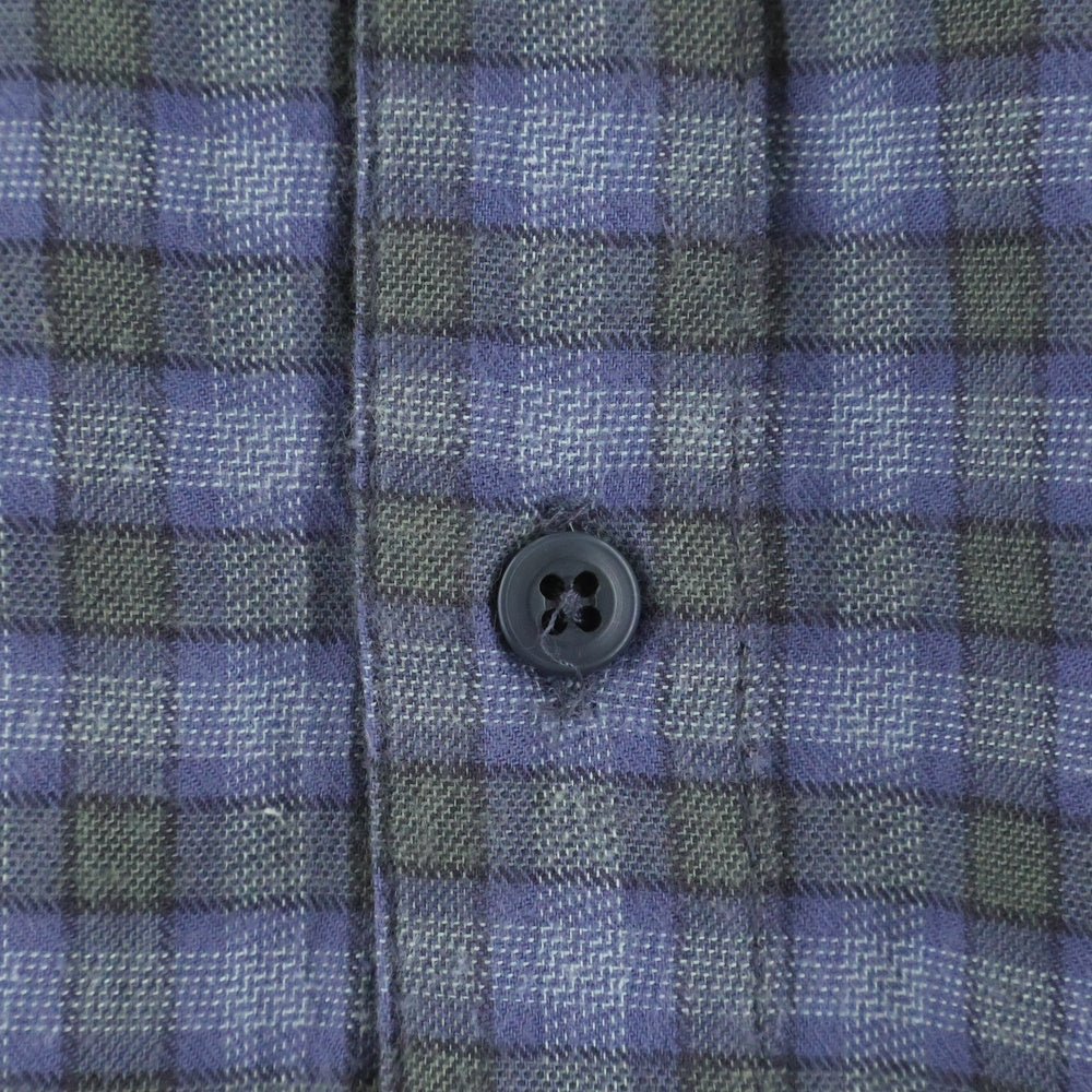 PATAGONIA(パタゴニア) 90S REGULAR COLLAR DOUBLE POCKET SHIRT L/S ダブルポケット チェック柄長袖フランネルシャツ ブルー