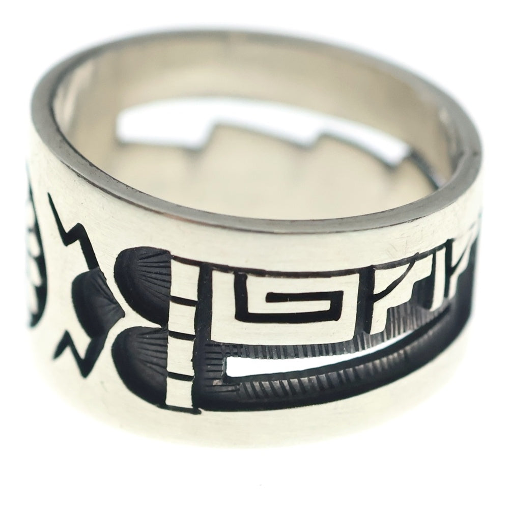 INDIAN JEWELRY(インディアンジュエリー) HOPI STERLING RING LUCION KOINVA ホピ族 ルシオン コインヴァ オーバーレイ リング 指輪 シルバー