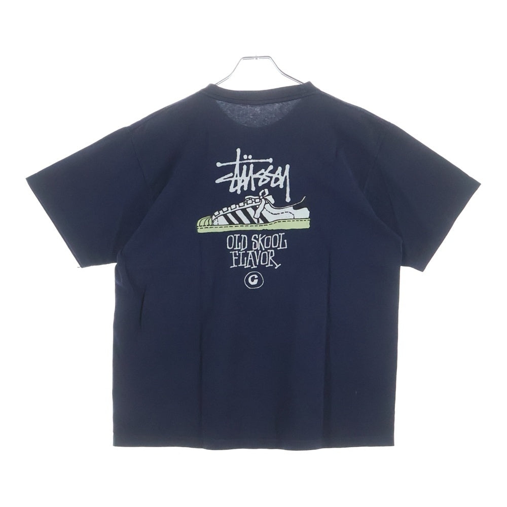 STUSSY(ステューシー) 90S OLD SKOOL FLAVOR SUPERSTAR オールドスクール スーパースター 両面プリント 半袖Tシャツ カットソー ネイビー