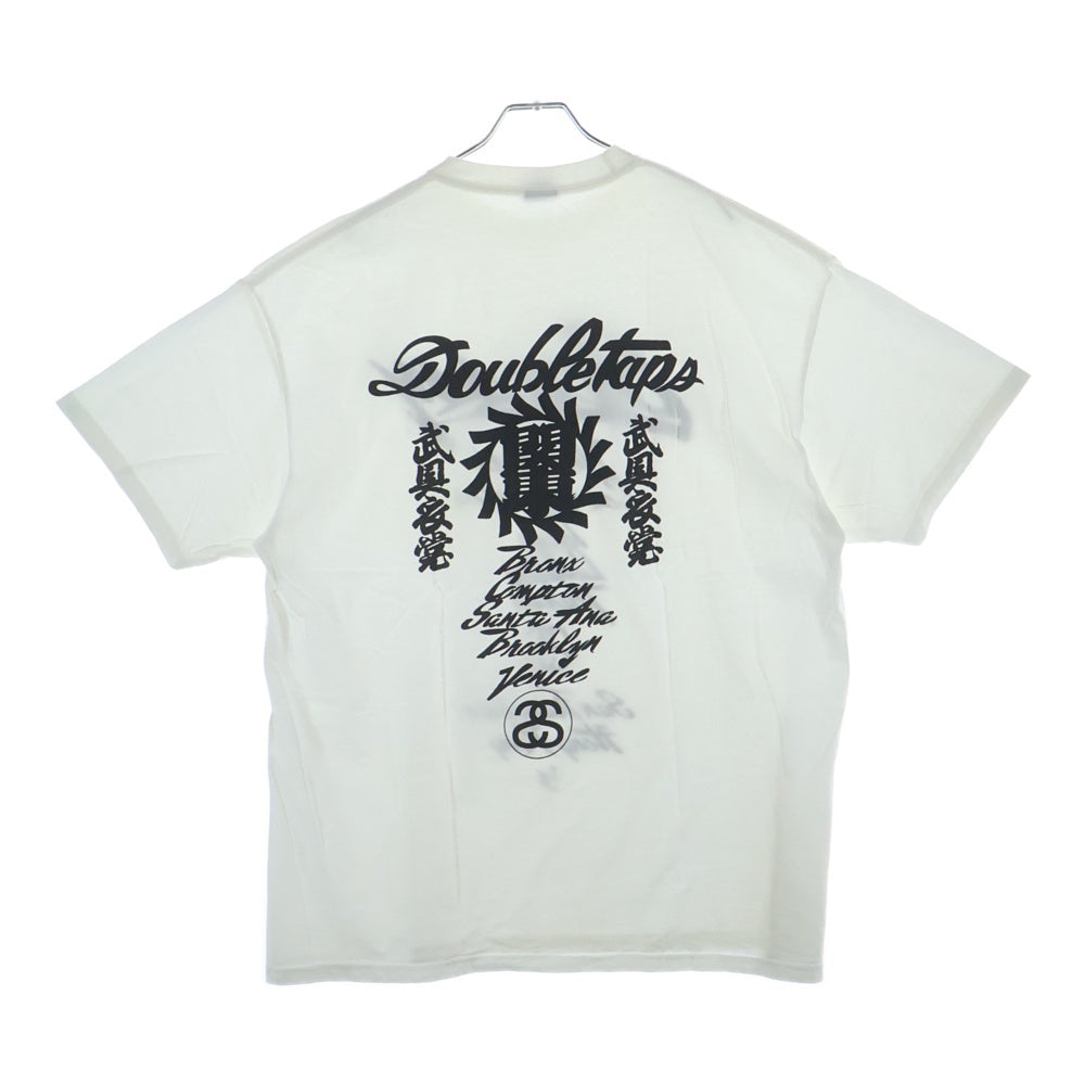 STUSSY(ステューシー) 00S × WTAPS ダブルタップス WORLD TOUR DESIGN TEE 25周年 ワールドツアー デザイン 半袖Tシャツ カットソー ホワイト