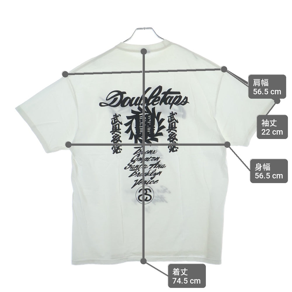 STUSSY(ステューシー) 00S × WTAPS ダブルタップス WORLD TOUR DESIGN TEE 25周年 ワールドツアー デザイン 半袖Tシャツ カットソー ホワイト