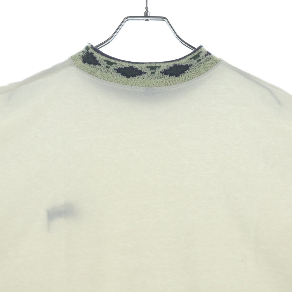 STUSSY(ステューシー) 80S ASTEKA MOCK NECK アステカ モックネック 半袖Tシャツ カットソー ホワイト