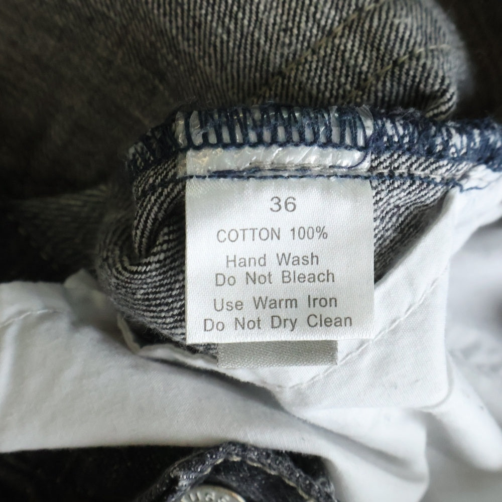 STUSSY(ステューシー) 90-00S OLD GARMENT CO AUTHENTIC WORKGEAR DENIM PANTS オールド ワークギア ダメージ加工 デニムパンツ ブラック