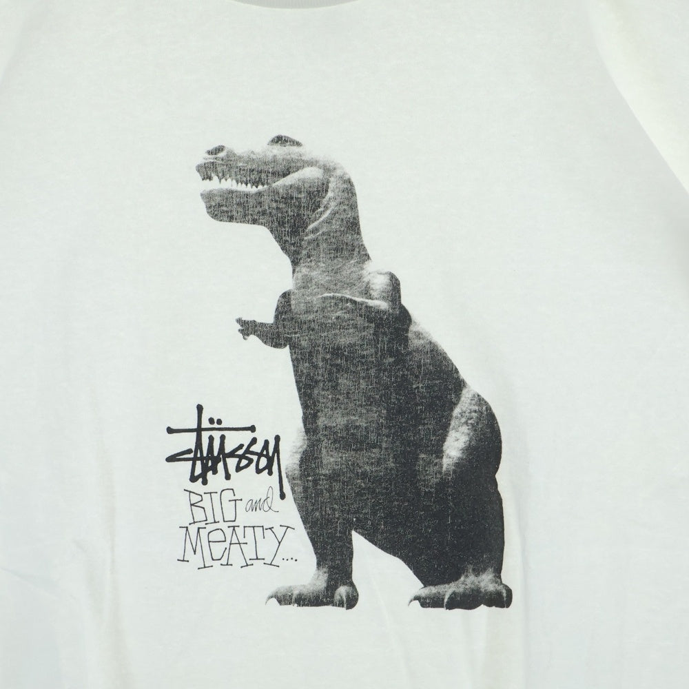 STUSSY(ステューシー) 90-00S ARCHIVES BIG AND MEATY DESIGN PHOTO TEE オールド プリント フォト デザイン 半袖Tシャツ カットソー ホワイト