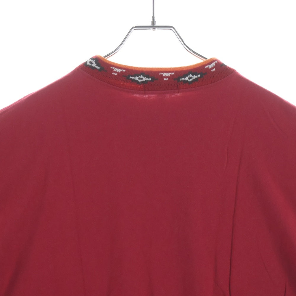 STUSSY(ステューシー) 80S ASTEKA MOCK NECK アステカ モックネック 半袖Tシャツ カットソー レッド