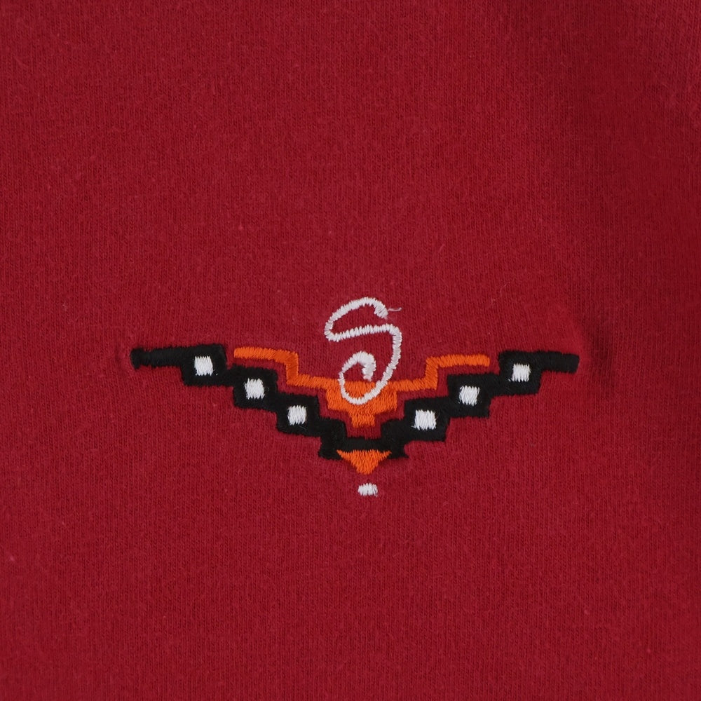 STUSSY(ステューシー) 80S ASTEKA MOCK NECK アステカ モックネック 半袖Tシャツ カットソー レッド