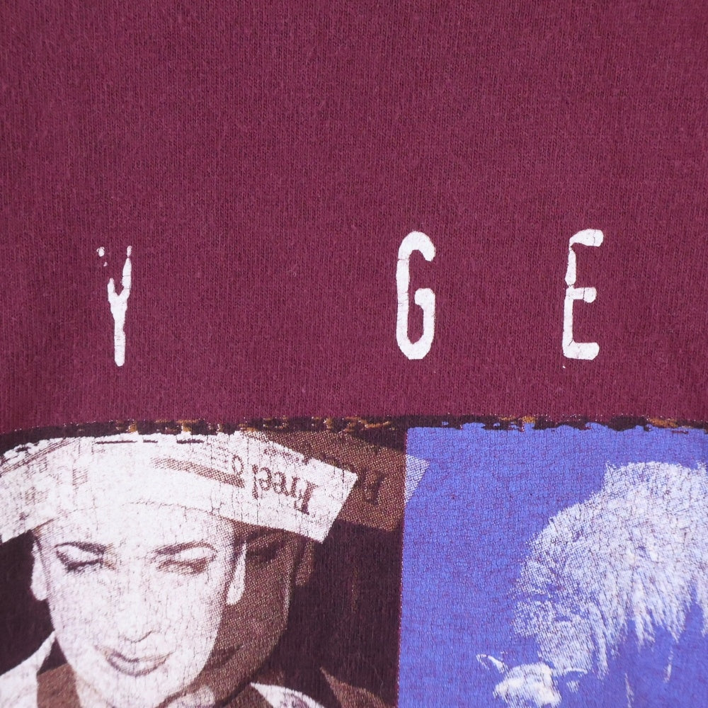 VINTAGE(ヴィンテージ) 90s BOY GERGE WHEN WILL YOU LEARN SCREEN STARS ボーイ・ジョージ 半袖カットソーTシャツ レッド