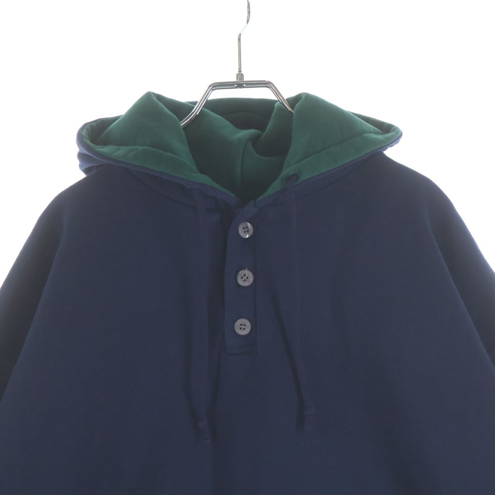 RUSSELL(ラッセル) VINTAGE 90S BUTTON HOODIE PARKA USA製 スウェット パーカー フーディー ネイビー/グリーン