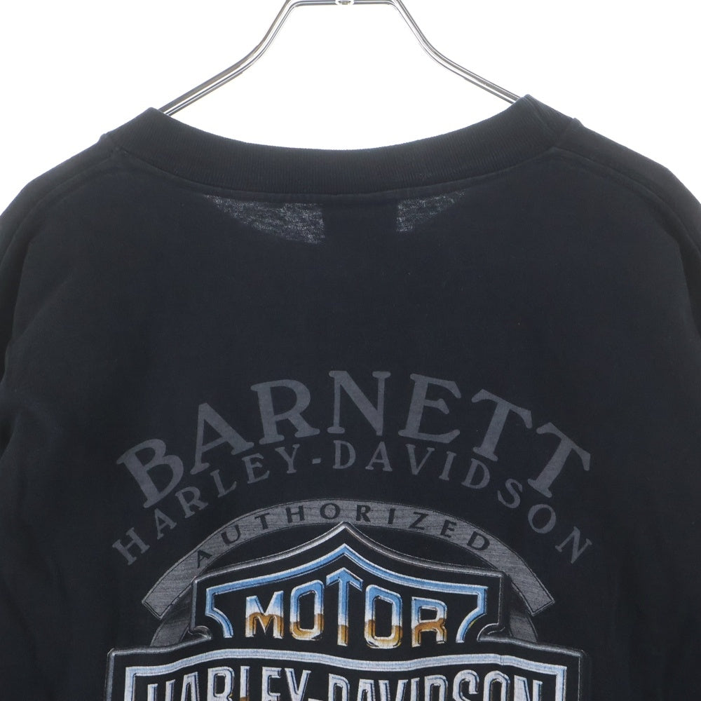 HARLEY DAVIDSON(ハーレーダビッドソン) 00S BAR & SHIELD BLUE LIGHTNING THUNDER L/S TEE バー アンド シールド ブルー サンダー 長袖 カットソー ブラック/ブルー