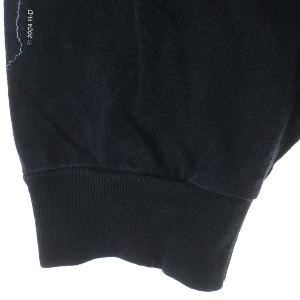 HARLEY DAVIDSON(ハーレーダビッドソン) 00S BAR & SHIELD BLUE LIGHTNING THUNDER L/S TEE バー アンド シールド ブルー サンダー 長袖 カットソー ブラック/ブルー