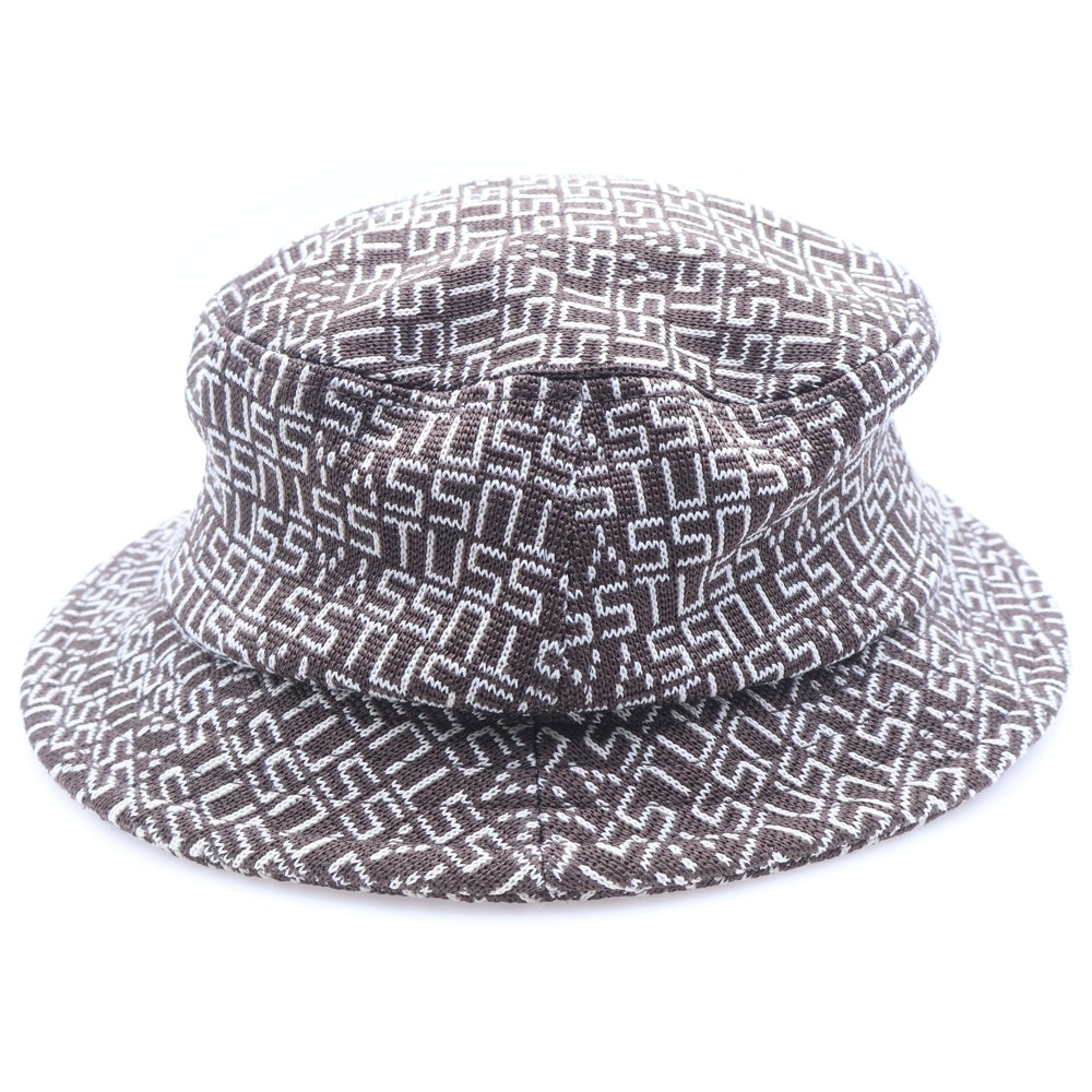 STUSSY(ステューシー) 90-00S VINTAGE BUCKET HAT ヴィンテージ バケット ハット モノグラム 総柄 ブラウン/ホワイト レディース