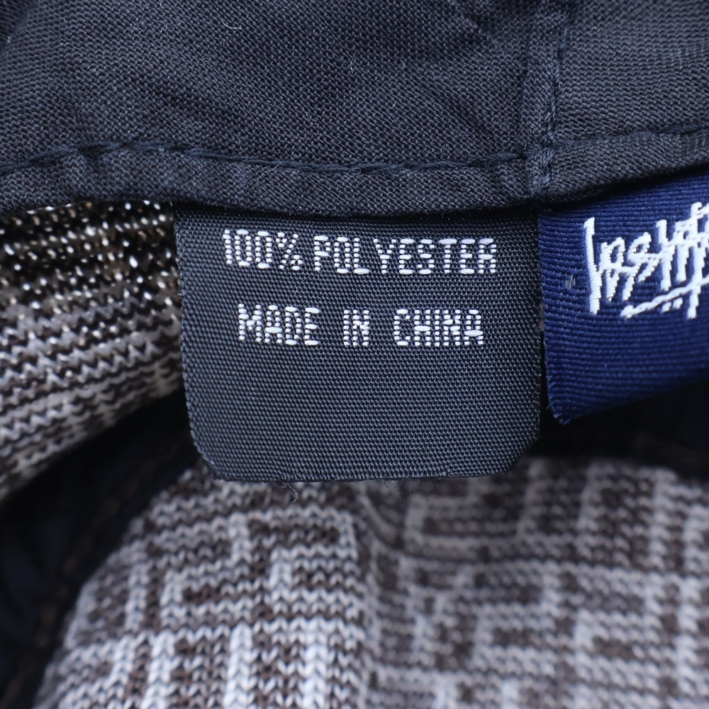 STUSSY(ステューシー) 90-00S VINTAGE BUCKET HAT ヴィンテージ バケット ハット モノグラム 総柄 ブラウン/ホワイト レディース