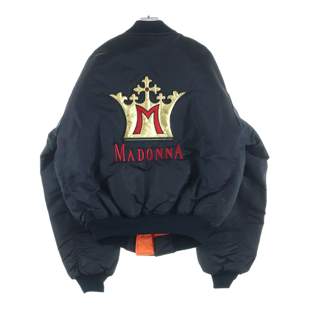 VINTAGE(ヴィンテージ) 90S MADONNA BLOND AMBITION WORLD TOUR 90 MA-1 マドンナ ブロンドアンビション ツアー ボンバー 中綿 ジャケット ブラック