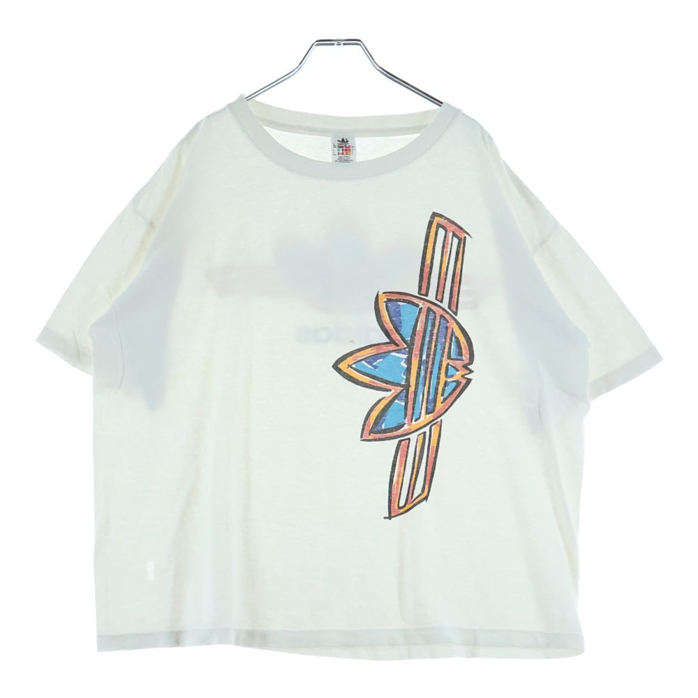 adidas(アディダス) 90S VINTAGE TREFOIL LOGO TEE ヴィンテージ トレフォイルロゴ 半袖Tシャツ カットソー ホワイト