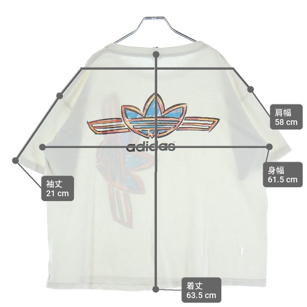 adidas(アディダス) 90S VINTAGE TREFOIL LOGO TEE ヴィンテージ トレフォイルロゴ 半袖Tシャツ カットソー ホワイト