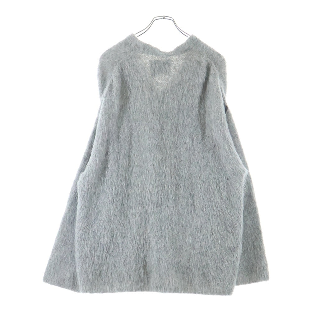 THE INOUE BROTHERS(ザイノウエブラザーズ) SURI CARDIGAN コットンアルパカ 毛足長 ニットカーディガン グレー KNIT7-SUR-NYLON
