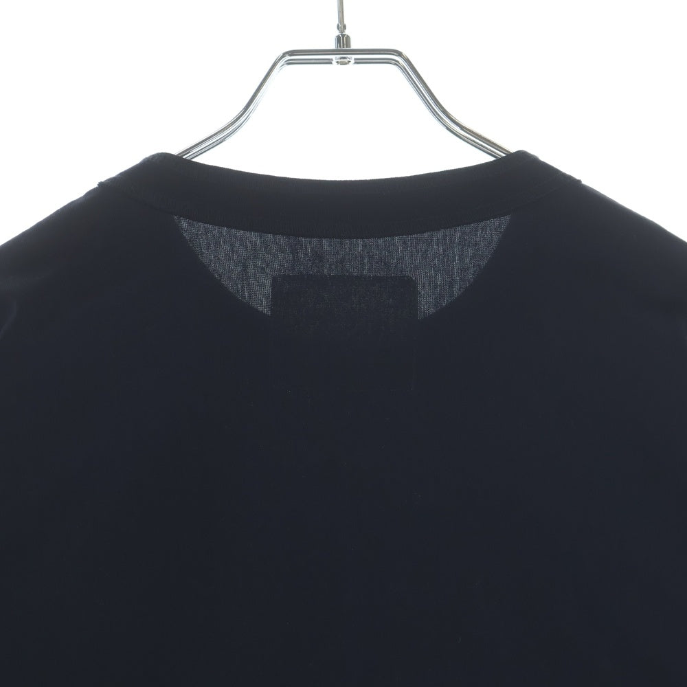 Sacai(サカイ) 25AW Taslan Nylon x Cotton Jersey L/S T-Shirt 25-03731M ナイロンドッキング長袖Tシャツ ネイビー
