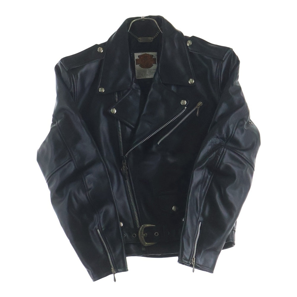 HARLEY DAVIDSON(ハーレーダビッドソン) SCREAMIN EAGLE CLUB LEATHER RIDERS スクリーミングイーグルクラブ レザーライダース USA製 ピンズカスタム レザー ダブルライダースジャケット