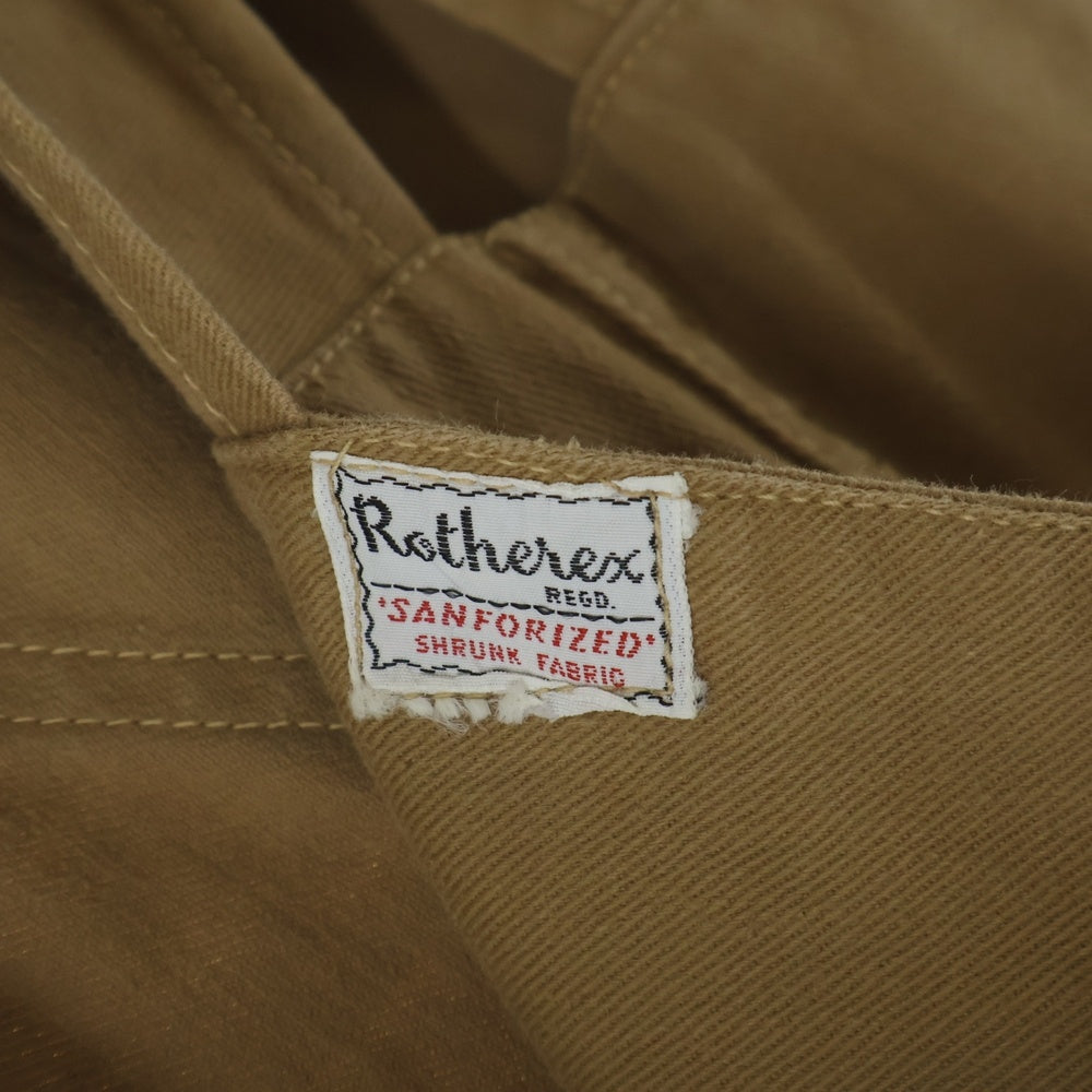 VINTAGE(ヴィンテージ) 50-60S ROTHEREX (ロザレックス) SANFORIZED OVERALL オーバーオール つなぎ ベージュ