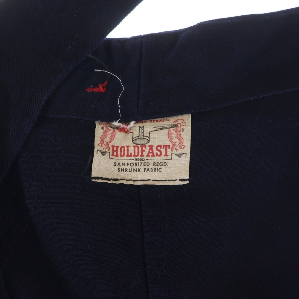 VINTAGE(ヴィンテージ) 60-70S HOLDFAST (ホールドファスト) SANFORIZED REGD OVERALL オーバーオール つなぎ ネイビー