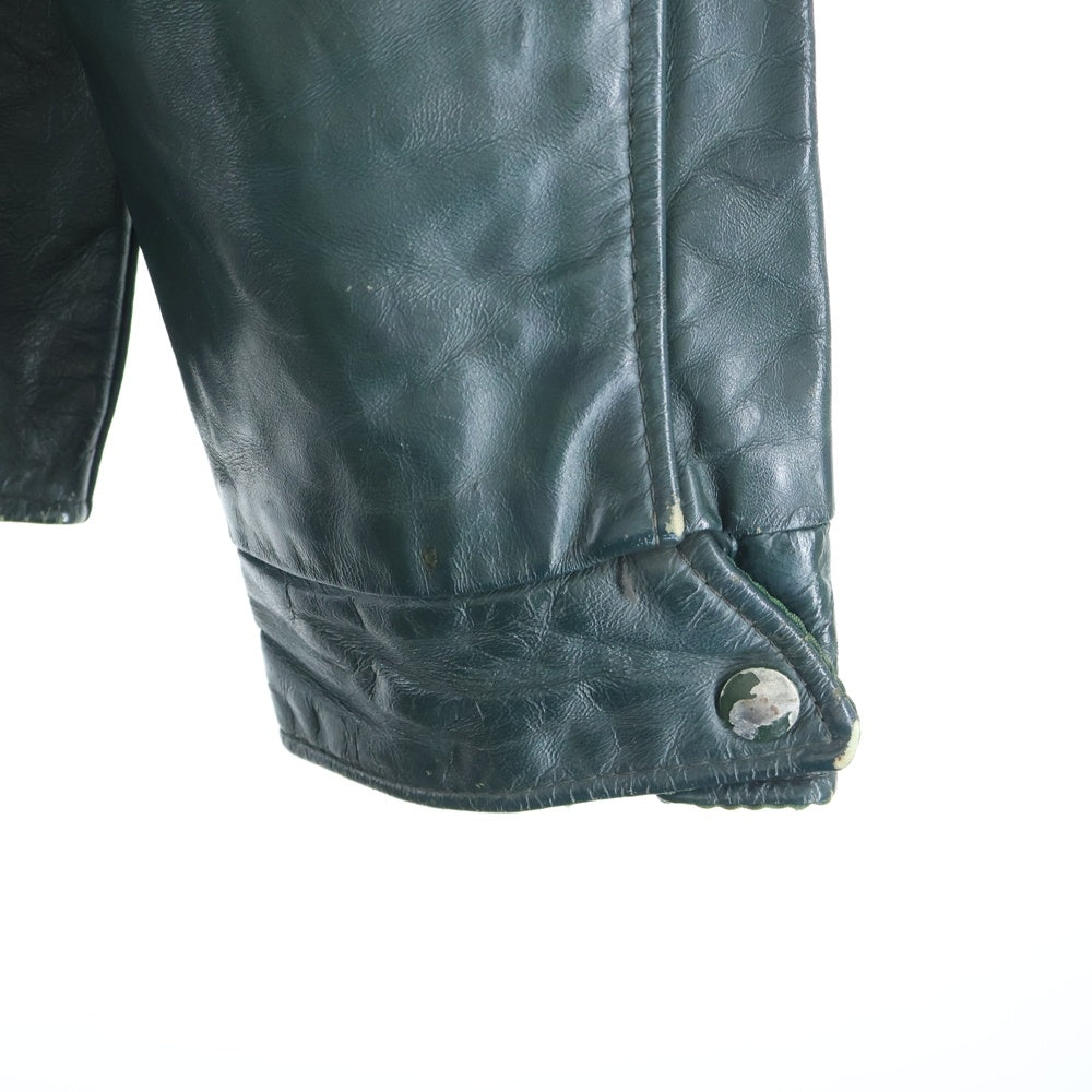 VINTAGE(ヴィンテージ) 60s DENISON MINE RESCUE LEATHER JAKET レザージャケット グリーン