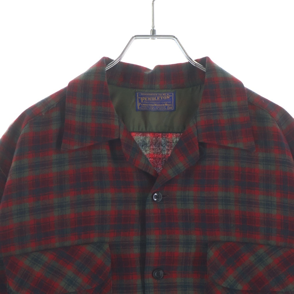 PENDLETON(ペンドルトン) 60s WOOL CHECK L/S SHIRT ウールチェック長袖シャツ レッド/ブラック/カーキ