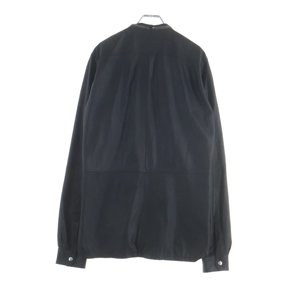 Rick Owens(リックオウエンス) 21AW LARRY LEATHER SHIRT ジップアップ ラリージャケット ブルゾン ブラック RU02A5288-LP