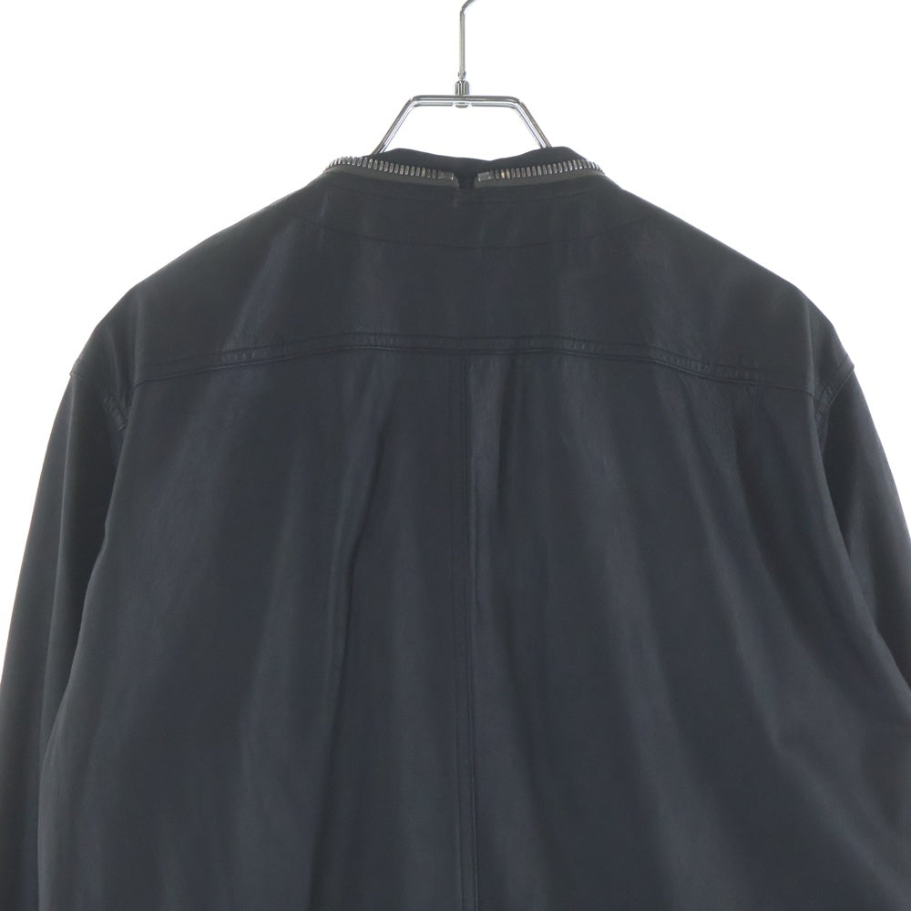 Rick Owens(リックオウエンス) 21AW LARRY LEATHER SHIRT ジップアップ ラリージャケット ブルゾン ブラック RU02A5288-LP