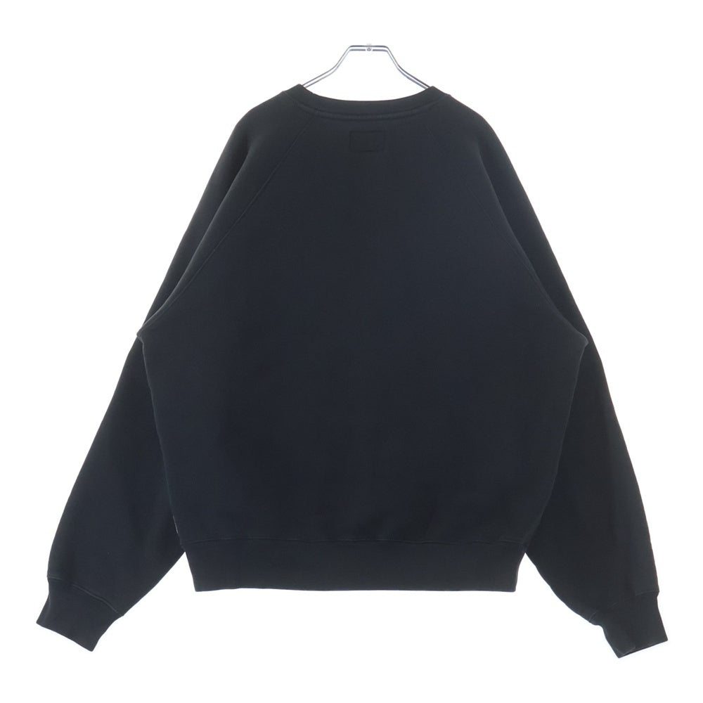 STUSSY(ステューシー) WORKGEAR 118570 クルーネック長袖スウェットトレーナー ブラック