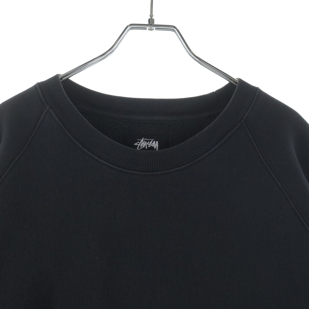 STUSSY(ステューシー) WORKGEAR 118570 クルーネック長袖スウェットトレーナー ブラック