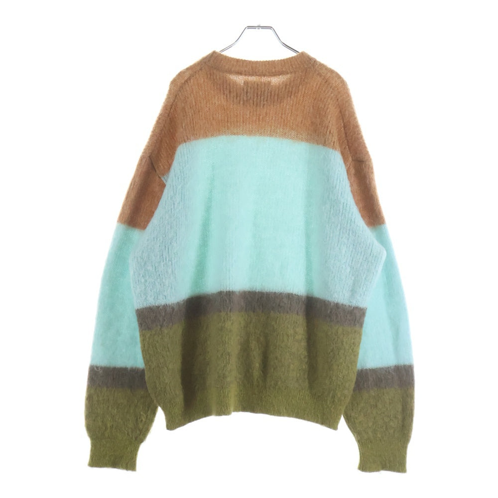 YOKE(ヨーク) MOHAIR BORDER CREWNECK SWEATER YK23FW0572S モヘア ボンバークルーネック 長袖ニットセーター マルチカラー