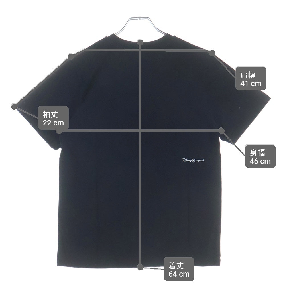 NO BRAND(ノーブランド) 25SS COPERNI×DISNEY COLLECTOR BOXY TEE DJS03F5028C ×ディズニー プリント半袖Tシャツ ブラック