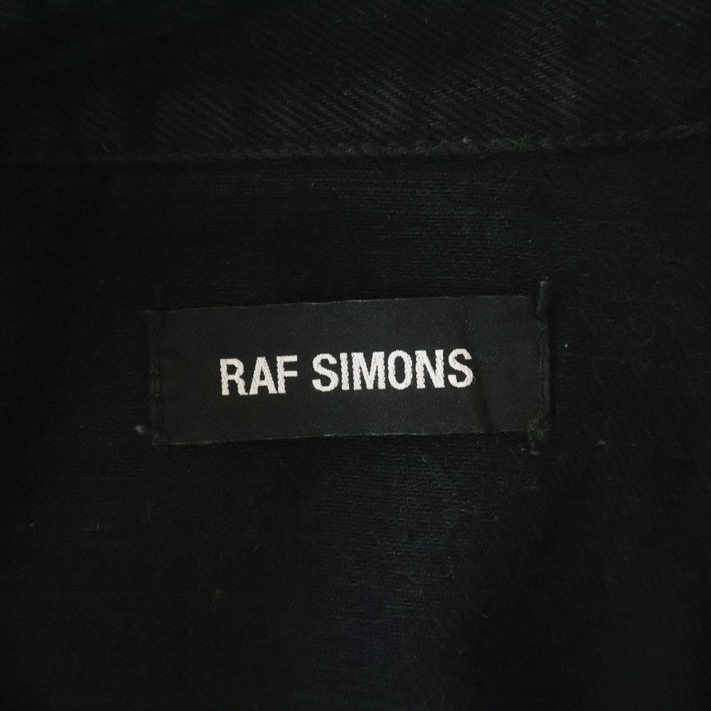 RAF SIMONS(ラフシモンズ) CARRY OVER DENIM SHIRT 172-241 RSパッチデニムジャケット テープロゴ 長袖シャツ ブラック
