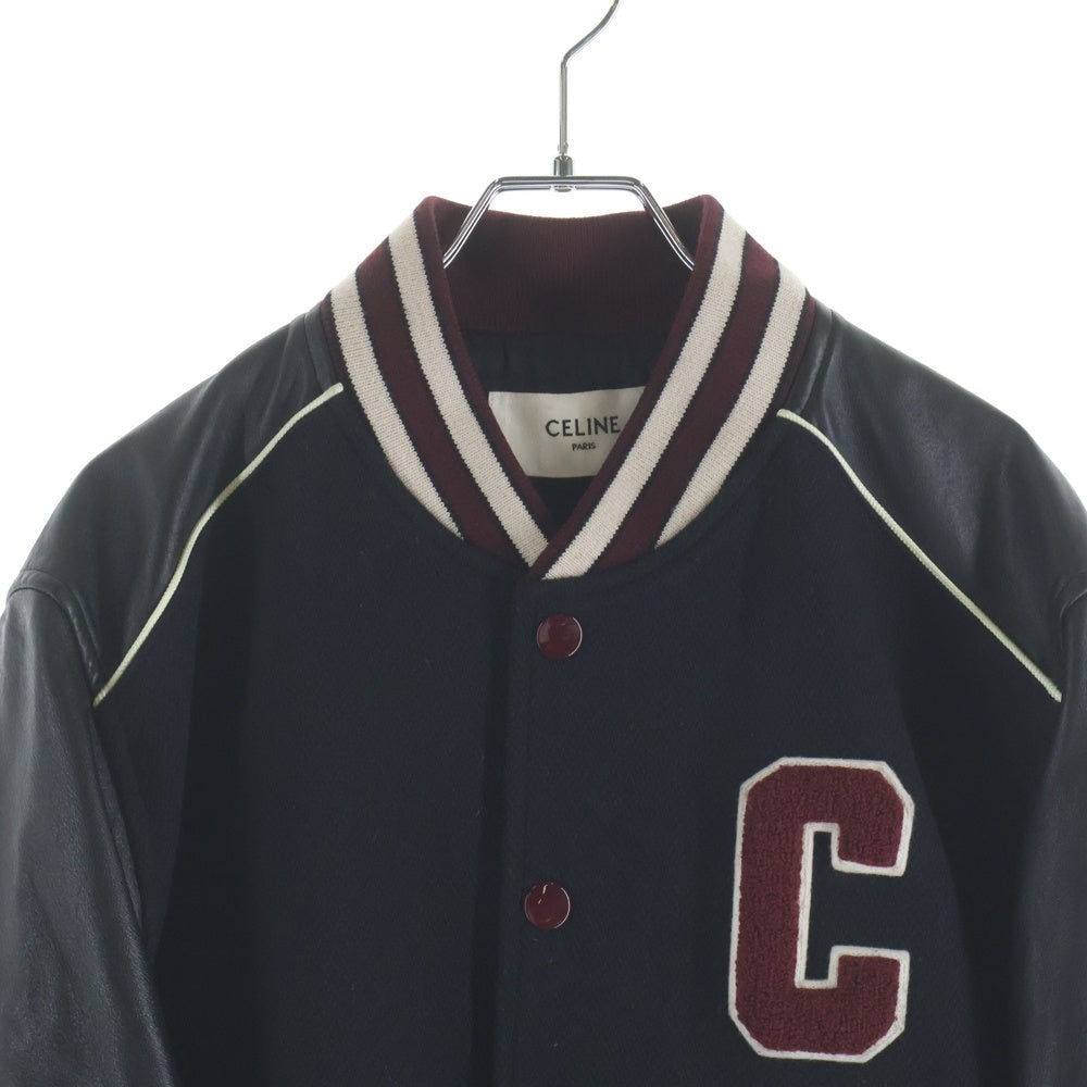 CELINE(セリーヌ) CLASSIC WOOL TEDDY JACKET 2V29T896C クラシックウール テディジャケット ブラック/ボルドー