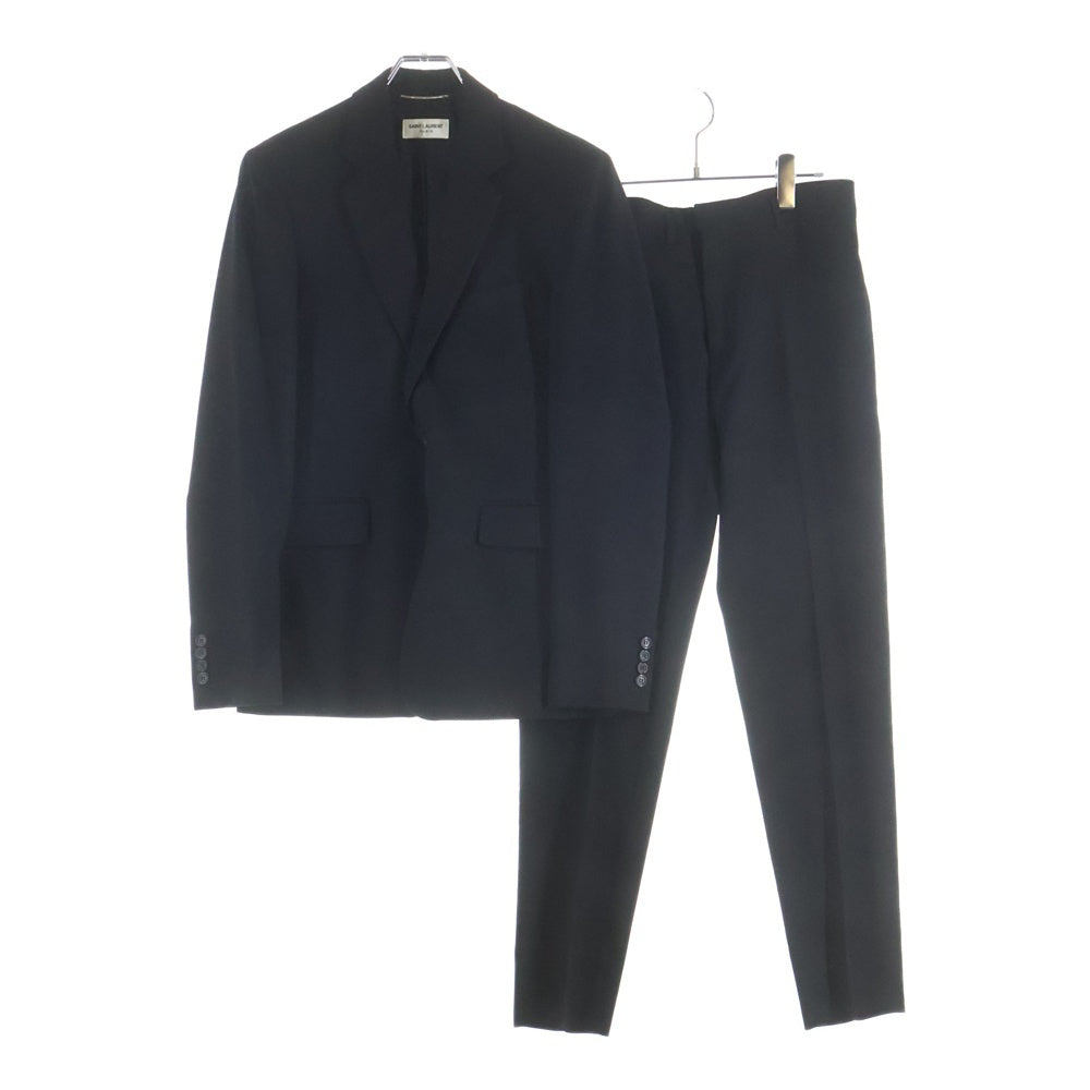 SAINT LAURENT PARIS(サンローランパリ) ノッチドラペル 2Bテーラードジャケット スラックス セットアップ 510213/510211 Y404W ブラック