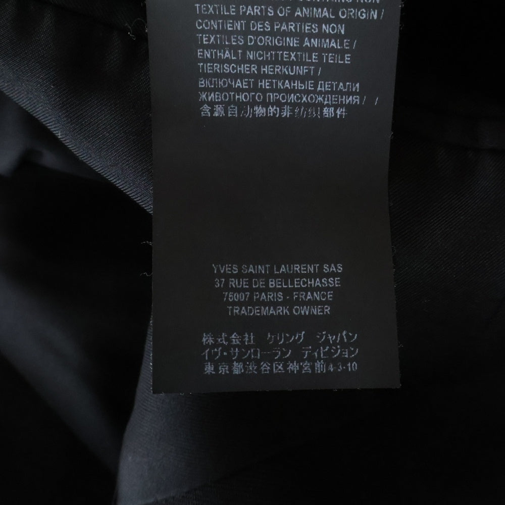 SAINT LAURENT PARIS(サンローランパリ) ノッチドラペル 2Bテーラードジャケット スラックス セットアップ 510213/510211 Y404W ブラック
