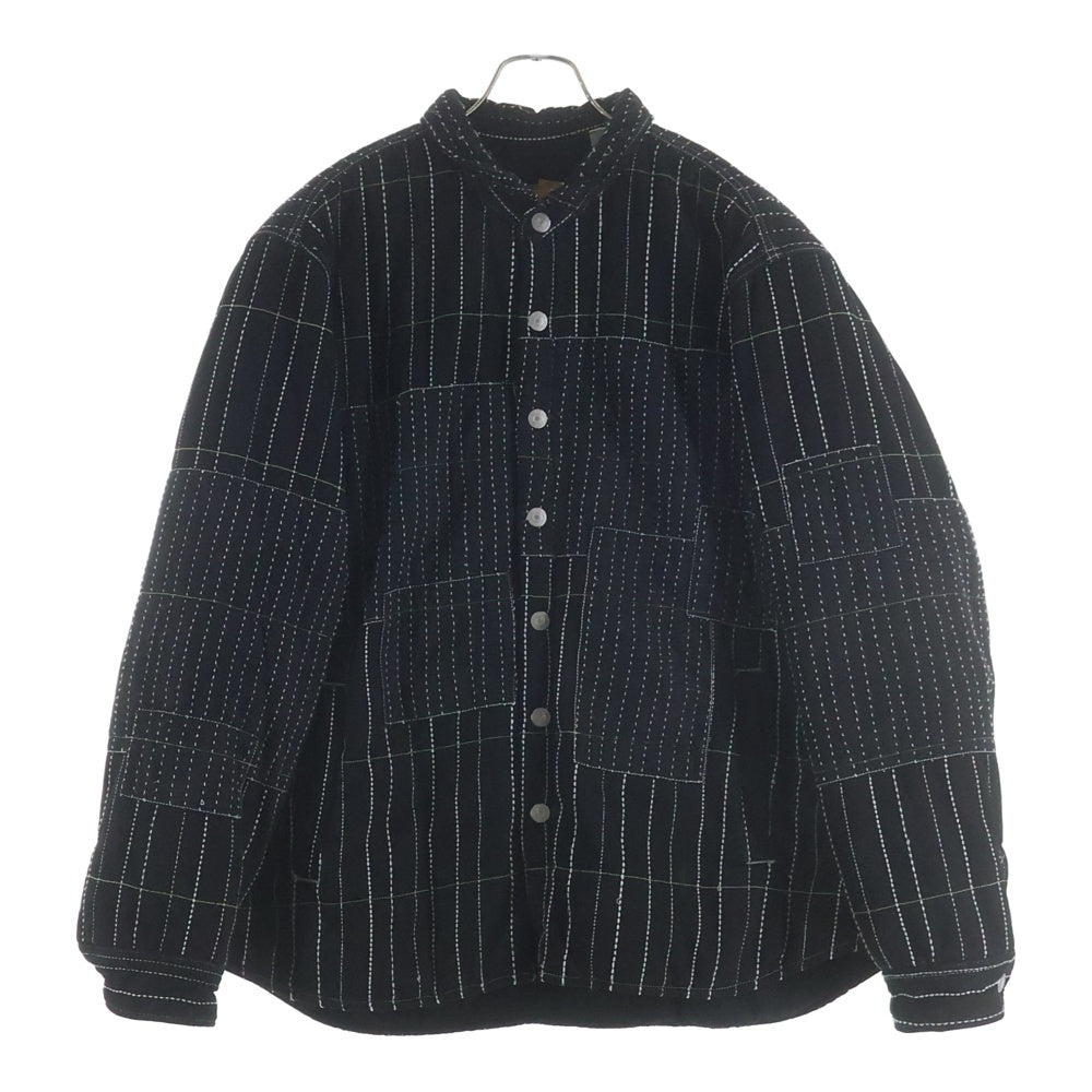DENIM TEARS(デニムティアーズ) Levis Peace Patchwork Padded Jacket ×リーバイス パデッドステッチ ジャケット ブラック