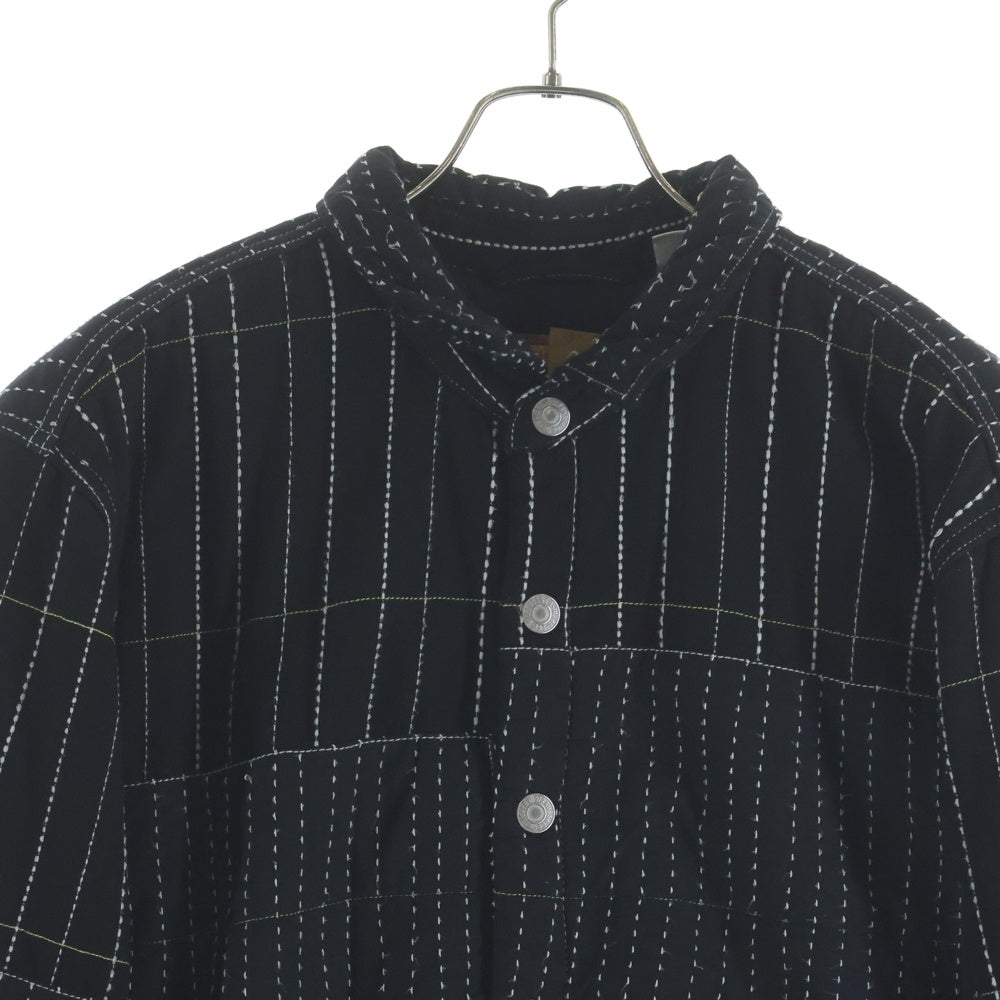 DENIM TEARS(デニムティアーズ) Levis Peace Patchwork Padded Jacket ×リーバイス パデッドステッチ ジャケット ブラック
