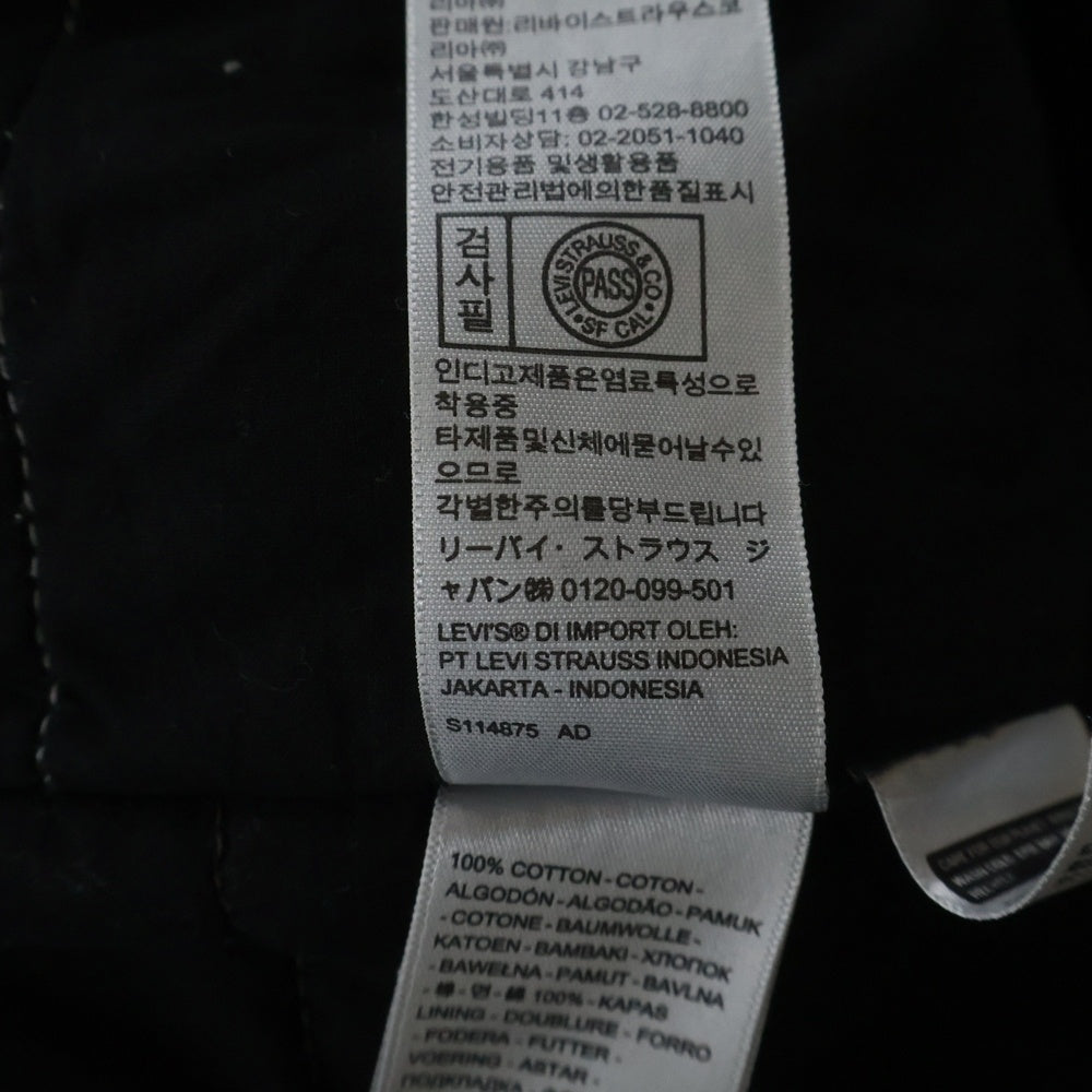 DENIM TEARS(デニムティアーズ) Levis Peace Patchwork Padded Jacket ×リーバイス パデッドステッチ ジャケット ブラック