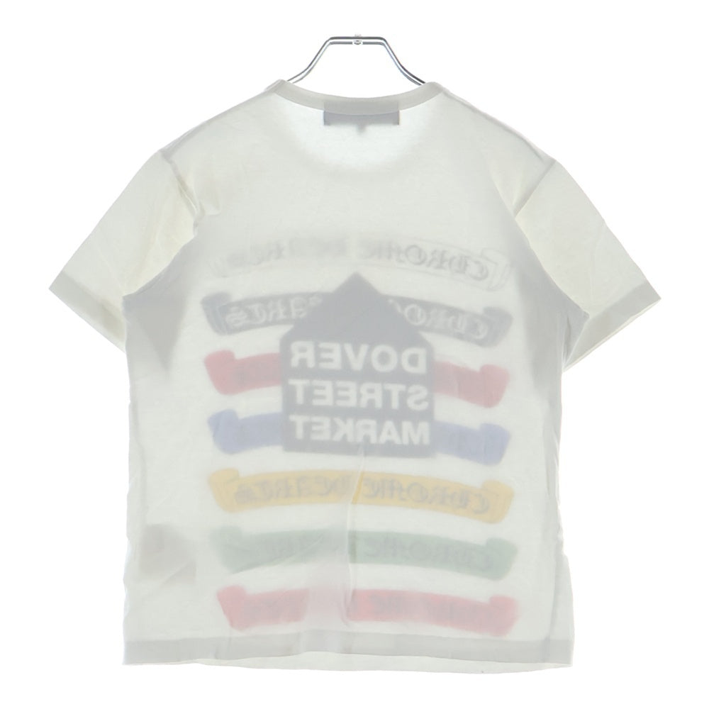 CHROME HEARTS(クロムハーツ) 12SS ×COMME des GARCONS (コムデギャルソン) DSMG別注 マルチスクロールラベル ロゴプリント 半袖Tシャツ カットソー ホワイト レディース