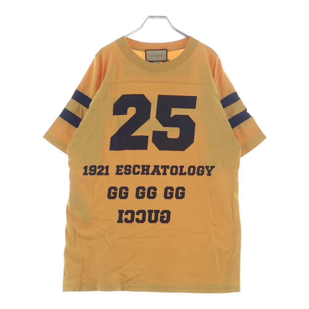 GUCCI(グッチ) 21SS 25 Eschatology Graphic Print Oversized T-Shirt エスカトロジー グラフィック プリント 半袖Tシャツ カットソー イエロー/ブラック 660744 XJDKM