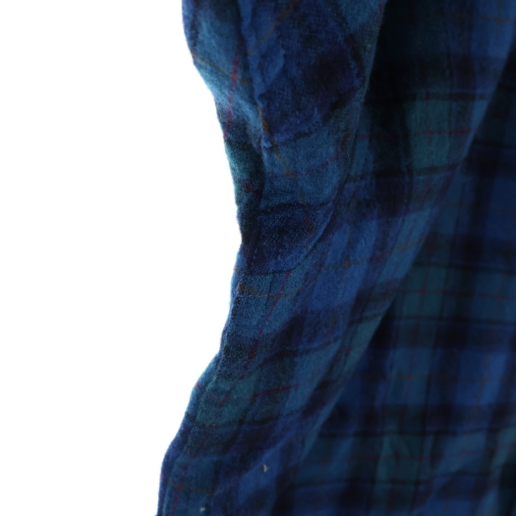 VINTAGE(ヴィンテージ) Vintage 70s Wool Check L/S shirt ヴィンテージ ウール チェック 長袖 シャツ ブルー×グリーン
