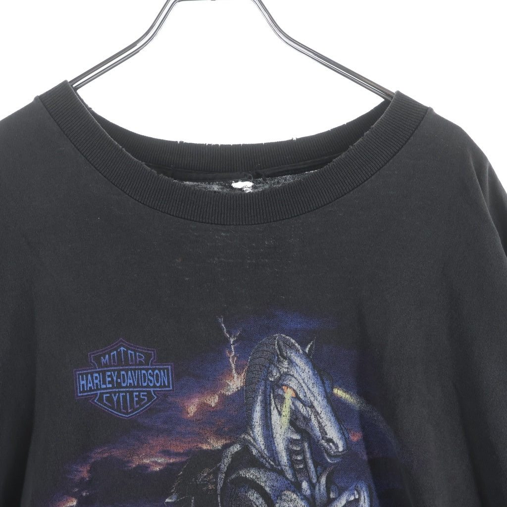 HARLEY DAVIDSON(ハーレーダビッドソン) Vintage 90s Pegasus Thunder Tee ヴィンテージ ペガサス サンダー 半袖Tシャツ ブラック