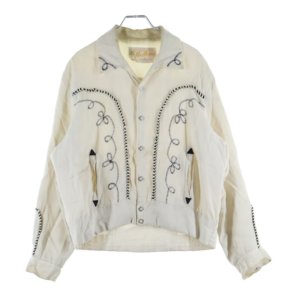 VINTAGE(ヴィンテージ) 50S MAC MURRAY (マクマリー) RAYON WESTERN JACKET レーヨン ウェスタン ジャケット ホワイト