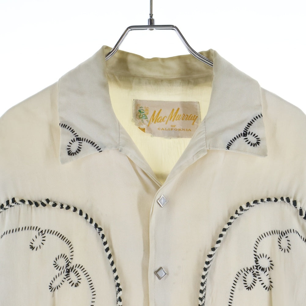 VINTAGE(ヴィンテージ) 50S MAC MURRAY (マクマリー) RAYON WESTERN JACKET レーヨン ウェスタン ジャケット ホワイト